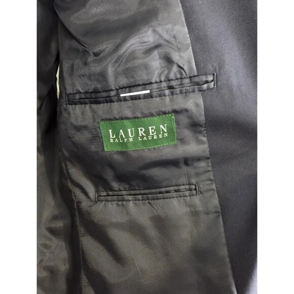 Lauren Ralph Lauren Sport Coat Blazer 38R Blue Wool Blend Gold Button Classic - Picture 5 of 8